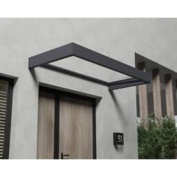 Palram Patio Cover Sophia Door Awning Canopy 2150 Clear - L215 x W95 x H17 cm in Grey - thumbnail 3