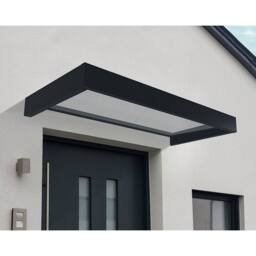 Palram Patio Cover Sophia Door Awning Canopy 2150 Clear - L215 x W95 x H17 cm in Grey - thumbnail 2
