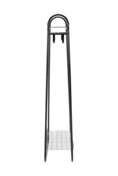 Living and Home Freestanding Garment Rack Clothes Hanging Rod Multi-Functional 2 Layer Coat Rack with 2 Storage Baskets in Black - thumbnail 5