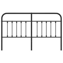 Berkfield Home Metal Headboard Black 160 cm - thumbnail 4
