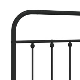Berkfield Home Metal Headboard Black 160 cm - thumbnail 6