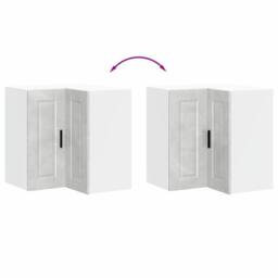 "Berkfield Home Kitchen Wall Corner Cabinet ""Porto"" Concrete Grey Engineered Wood" - thumbnail 8