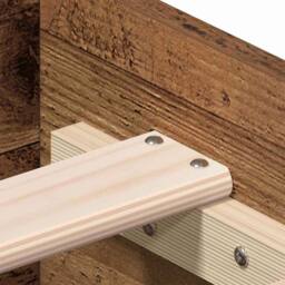 Berkfield Home Traditional Bed Frame with Drawers Old Wood 135x190 cm Engineered Wood in Brown - thumbnail 9