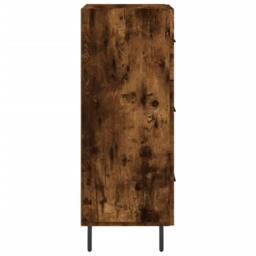 Berkfield Home Sideboard Smoked Oak 34.5x34x90 cm Engineered Wood in Brown - thumbnail 7