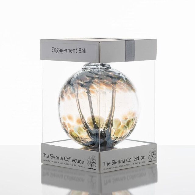 Sienna Glass Engagement Gift Spirit Ball White - image 1