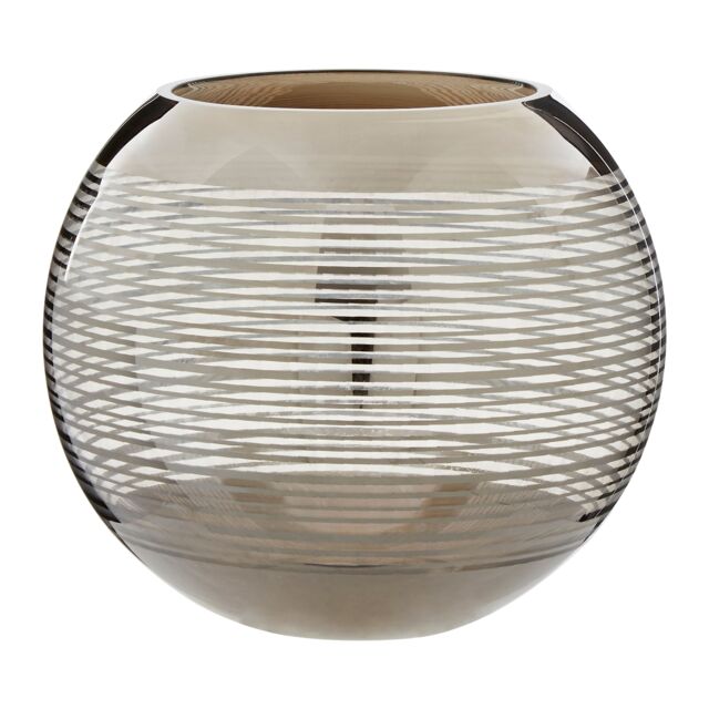 Orsina Raya Large Rounded Glass Vase in Silver - image 1