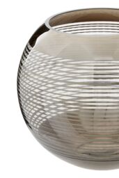 Orsina Raya Large Rounded Glass Vase in Silver - thumbnail 5