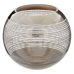Orsina Raya Large Rounded Glass Vase in Silver - thumbnail 2