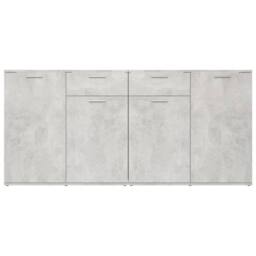Berkfield Home Sideboard Concrete Grey 160x36x75 cm Engineered Wood - Size: 160 x 36 x 75 cm - thumbnail 6