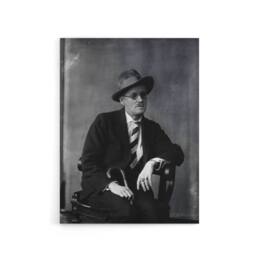 "Artery8 Abbott James Joyce Seated Writer Canvas Wall Art Print in Black - Size: W18"" x H24""" - thumbnail 1