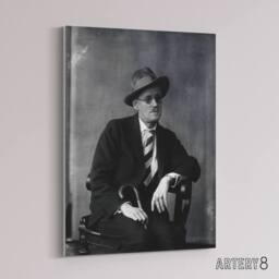 "Artery8 Abbott James Joyce Seated Writer Canvas Wall Art Print in Black - Size: W18"" x H24""" - thumbnail 2