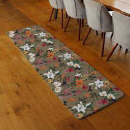 Benjamin Tate Design Selection Of Flowers Runner Rug in Natural - Size: 67 cm x 230 cm - thumbnail 2
