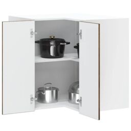 "Berkfield Home Kitchen Wall Corner Cabinet ""Porto"" Smoked Oak Engineered Wood in Brown" - thumbnail 1
