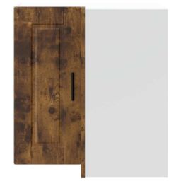 "Berkfield Home Kitchen Wall Corner Cabinet ""Porto"" Smoked Oak Engineered Wood in Brown" - thumbnail 4