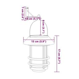 Berkfield Home Solar Outdoor Wall Lanterns 4 pcs White in Black - thumbnail 8