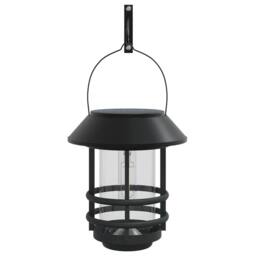 Berkfield Home Solar Outdoor Wall Lanterns 4 pcs White in Black - thumbnail 1