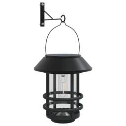 Berkfield Home Solar Outdoor Wall Lanterns 4 pcs White in Black - thumbnail 4