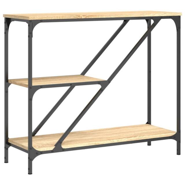 Berkfield Home Console Table Sonoma Oak 88.5x30x75 cm Engineered Wood in Light Oak - image 1