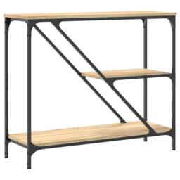 Berkfield Home Console Table Sonoma Oak 88.5x30x75 cm Engineered Wood in Light Oak - thumbnail 6