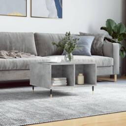Berkfield Home Modern Coffee Table Concrete Grey 60x50x36.5 cm Engineered Wood - thumbnail 2