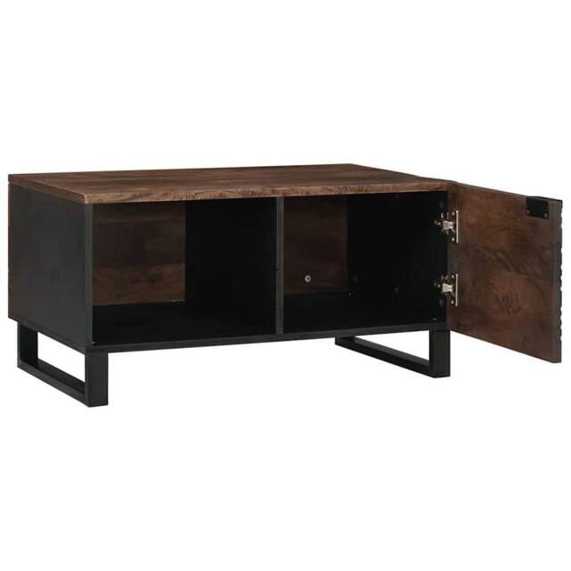 Berkfield Home Coffee Table 80 x 50 x 40 cm - Solid Mango Wood & Engineered Wood in Brown - image 1