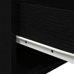 Berkfield Home Bedside Cabinet with LED Wall-Mounted Black Oak 50x36x30 cm - Size: 50 x 36 x 30 cm - thumbnail 9