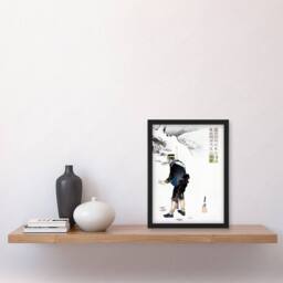 Artery8 Ogata Gekko Framed Wall Art Captain Higuchi In The Midst Of Attack in White - Size: A4 - thumbnail 2