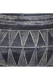 KDMD Etched Collection Tall Handle Pot With Etched Detail in Black - thumbnail 4