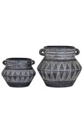 KDMD Etched Collection Tall Handle Pot With Etched Detail in Black - thumbnail 5