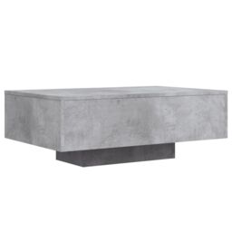 Berkfield Home Coffee Table with LED Lights Concrete Grey 85x55x31 cm - Size: 85 x 55 x 31 cm - thumbnail 3