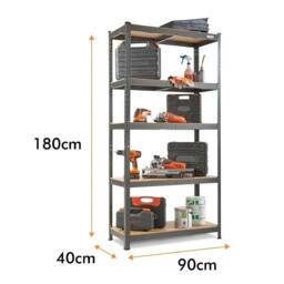 Havendro 5 Tier Garage Shelves Heavy Duty Garage with Massive 875kg Capacity - thumbnail 2