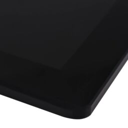 Berkfield Home Table Top Tempered Glass Rectangular 1200x650 mm in Black - thumbnail 3