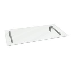 Monstershop Glass Door Canopy & Brackets - 120cm W x 80cm D in Silver - Size: 120 cm W x 80 cm D - thumbnail 7