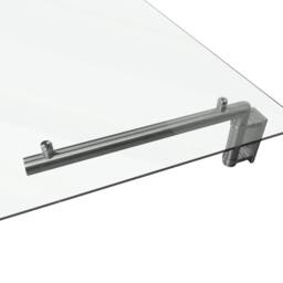 Monstershop Glass Door Canopy & Brackets - 120cm W x 80cm D in Silver - Size: 120 cm W x 80 cm D - thumbnail 8