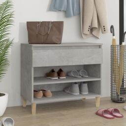 Berkfield Home Shoe Cabinet Concrete Grey 70x36x60 cm Engineered Wood - Size: 70 x 36 x 60 cm