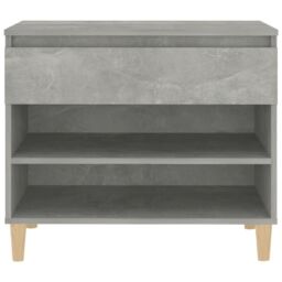 Berkfield Home Shoe Cabinet Concrete Grey 70x36x60 cm Engineered Wood - Size: 70 x 36 x 60 cm - thumbnail 6
