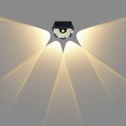 Obasyhig Solar Wall Light with Convex Lens & Infrared Motion Sensor—Style 2 in Black - thumbnail 1