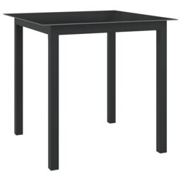 Berkfield Home 5 Piece Garden Dining Set Aluminium Anthracite in Black - thumbnail 2