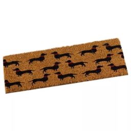 Marco Paul Heavy Duty Natural Coir Rubber Mat with Cat Insert in Black - Size: Medium - thumbnail 4
