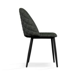 More4Homes Arlo White Marble Top W Black Leg + Raye Velvet Dining Chair Set Of 4 in Green - thumbnail 6