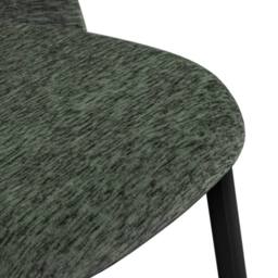 More4Homes Arlo White Marble Top W Black Leg + Raye Velvet Dining Chair Set Of 4 in Green - thumbnail 8