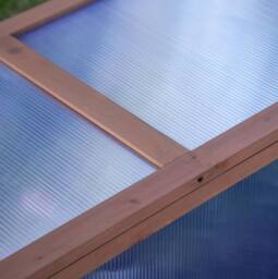 STILVORA Wooden Cold Frame with Openable Tilted Top in Brown - thumbnail 9
