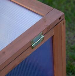 STILVORA Wooden Cold Frame with Openable Tilted Top in Brown - thumbnail 8