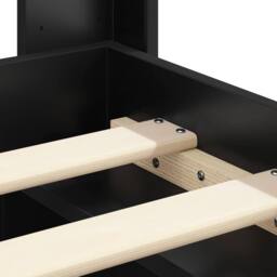 Berkfield Home Bed Frame with Storage & Headboard Black 90 x 200 cm - thumbnail 9