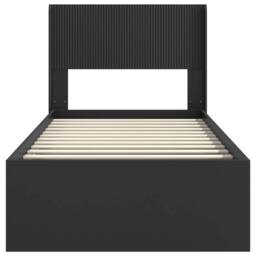 Berkfield Home Bed Frame with Storage & Headboard Black 90 x 200 cm - thumbnail 5