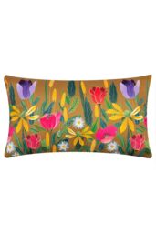 Wylder Nature House of Bloom Celandine Rectangular Water & UV Resistant Outdoor Cushion in Yellow - Size: 30 cm x 50 cm - thumbnail 1