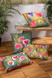 Wylder Nature House of Bloom Celandine Rectangular Water & UV Resistant Outdoor Cushion in Yellow - Size: 30 cm x 50 cm - thumbnail 4