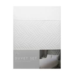 Voltico Pinsonic Quilted Duvet Cover Set Lime & White - Single, Double & King - thumbnail 8