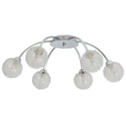 Berkfield Home Ceiling Lamp with 6 LED Bulbs G9 240 W in White - thumbnail 4
