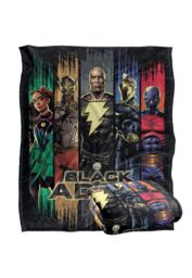 Black Adam Blanket, 152x127 cm Players Silky Touch Super Soft Throw Blanket in White - thumbnail 2